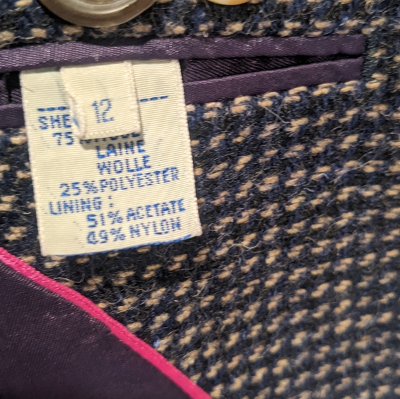 Vintage Diane Von Furstenberg Wool Blend 2 Button Blazer - Picture 7 of 7